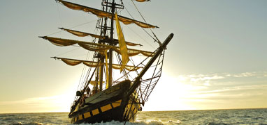 Buccaneer Pirate Ship at Sunset